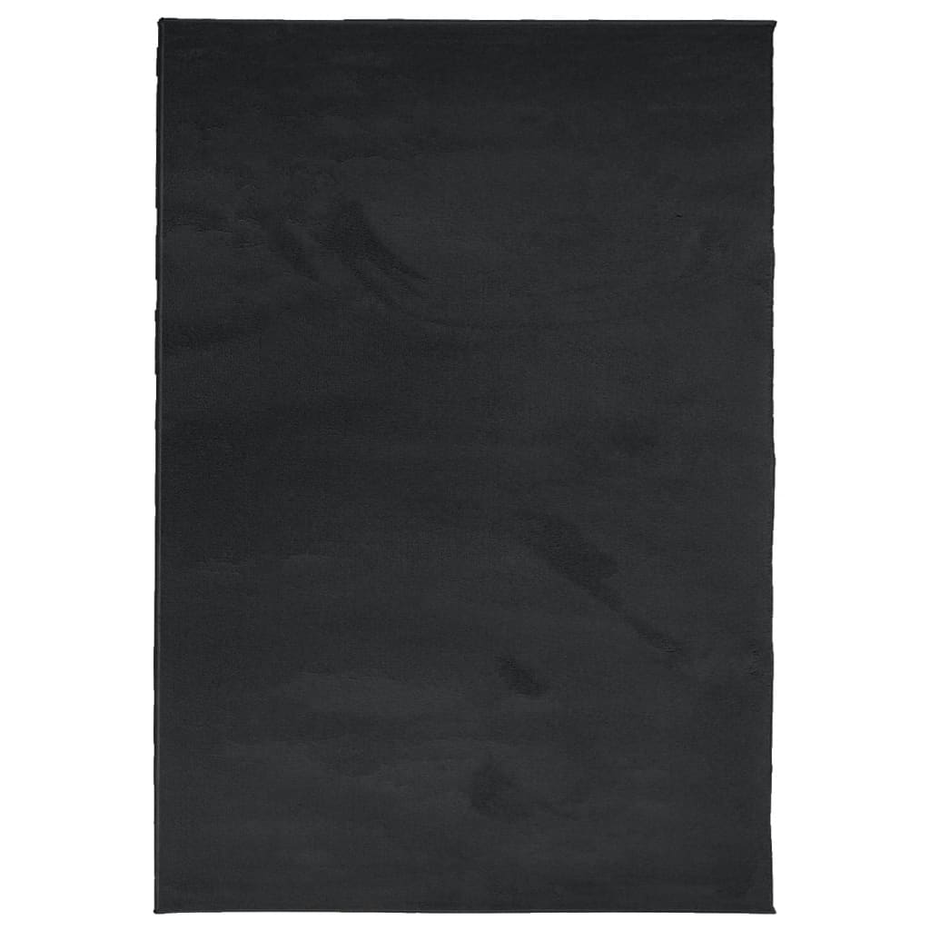 Rug OVIEDO Short Pile Black 200 x 280 cm