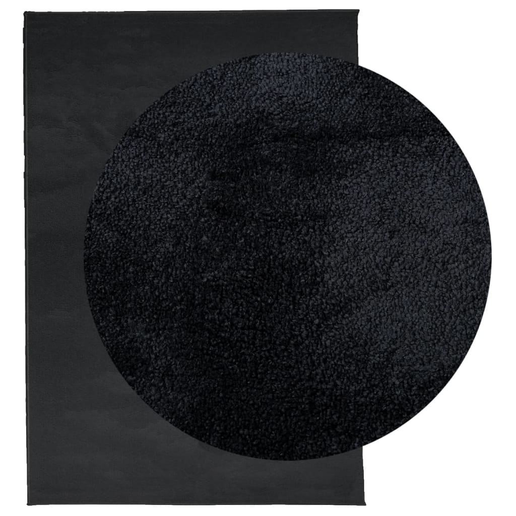 Rug OVIEDO Short Pile Black 200 x 280 cm