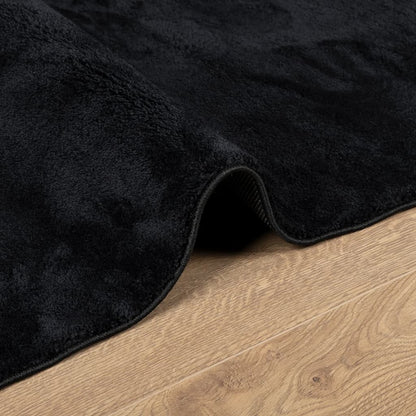 Rug OVIEDO Short Pile Black 200 x 280 cm