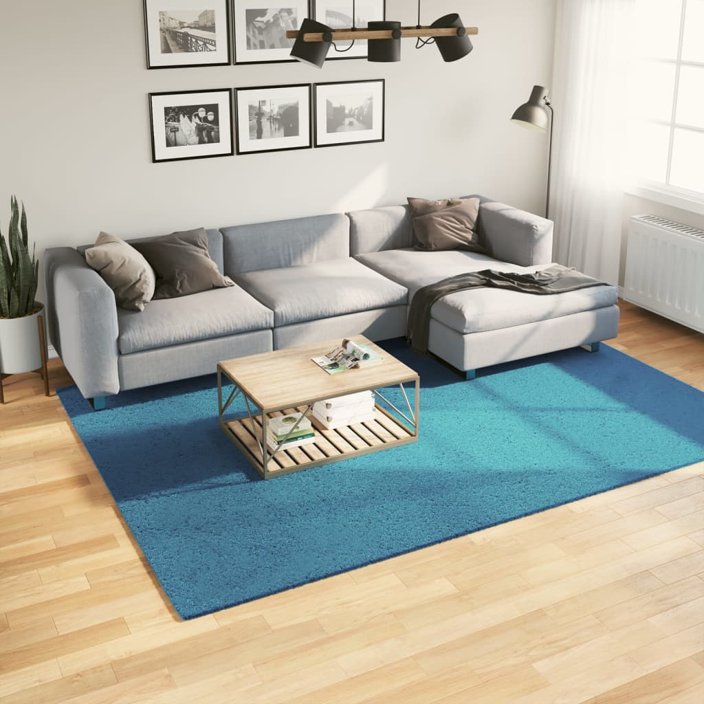 Rug OVIEDO Short Pile Turquoise 200 x 280 cm