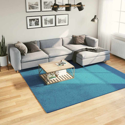 Rug OVIEDO Short Pile Turquoise 240 x 240 cm