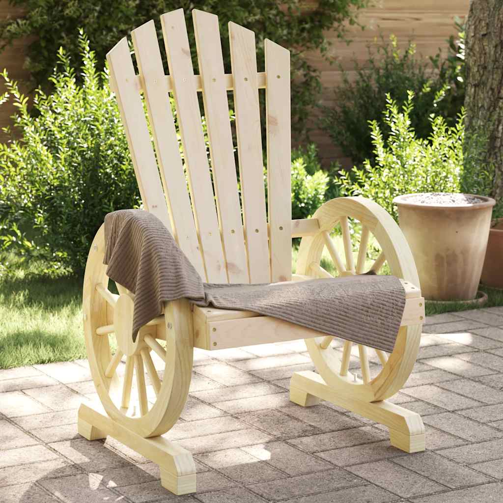 Garden Adirondack Chairs Solid Wood Fir Brown Chair 4