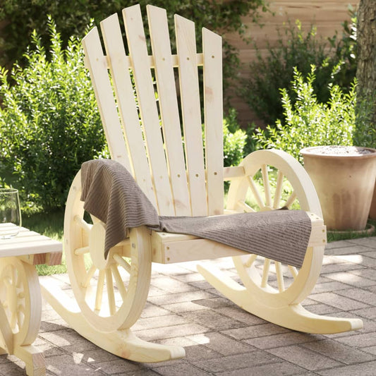Rocking Adirondack Chair Solid Wood Fir Brown
