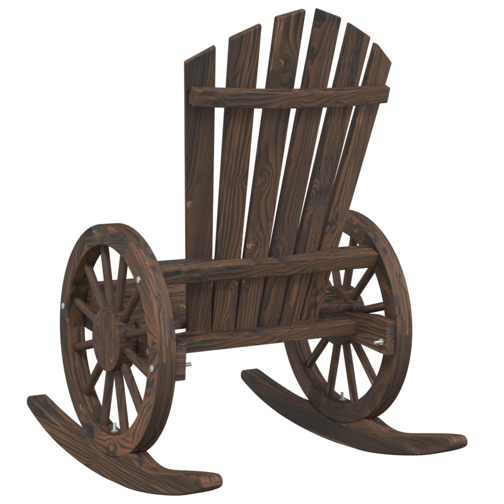 vidaXL Rocking Adirondack Chairs 2 pcs Solid Wood Fir 6