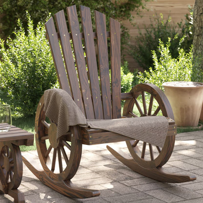 vidaXL Rocking Adirondack Chairs 2 pcs Solid Wood Fir 1