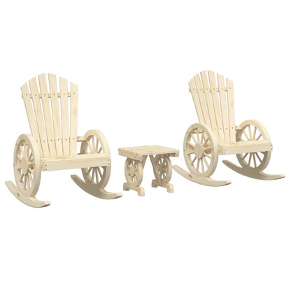vidaXL 3 Piece Garden Lounge Set Solid Wood Fir 2