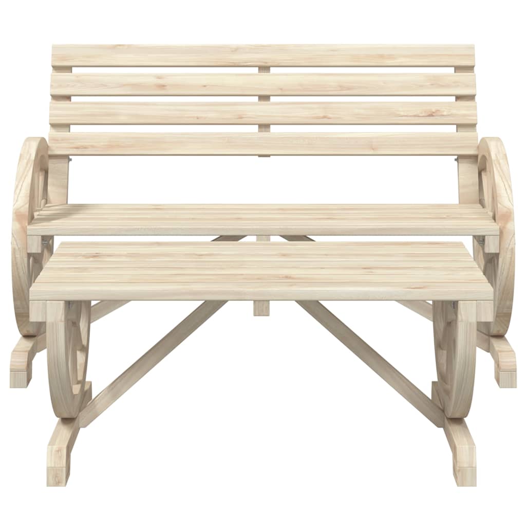 4 Piece Garden Lounge Set Solid Wood Fir Natural