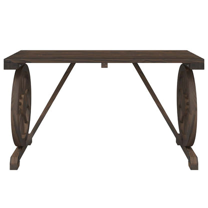 vidaXL 3 Piece Garden Dining Set Solid Wood Fir 4