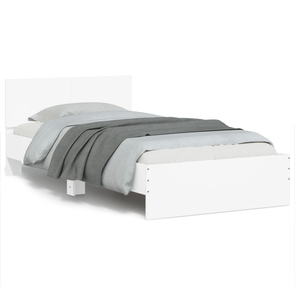 Bed Frame without Mattress White 100 x 200 cm