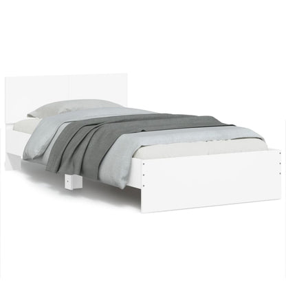 Bed Frame without Mattress White 100 x 200 cm