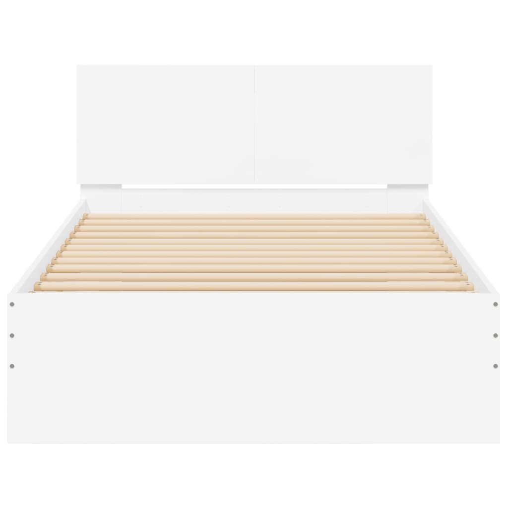 Bed Frame without Mattress White 100 x 200 cm