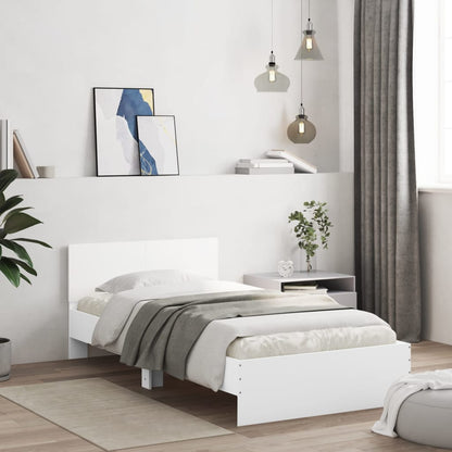 Bed Frame without Mattress White 100 x 200 cm
