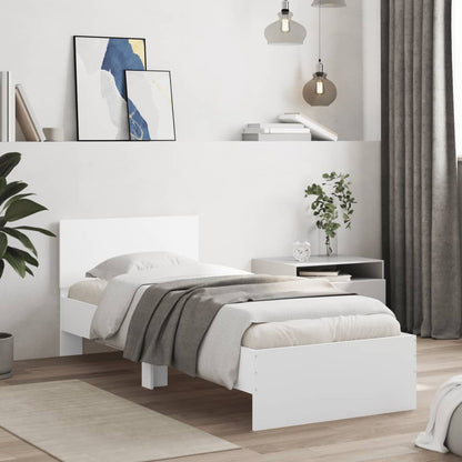 Bed Frame without Mattress White 90 x 200 cm
