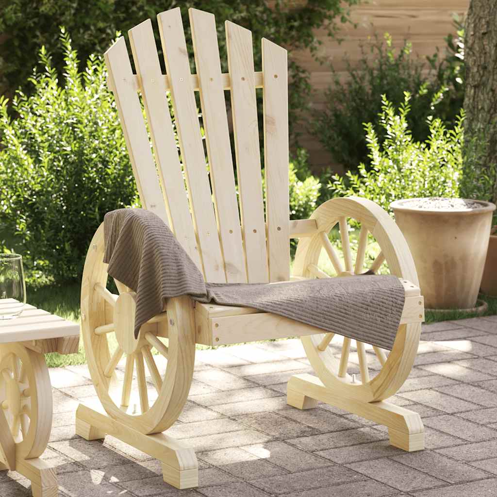 Garden Adirondack Chairs Solid Wood Fir Brown Chair 1