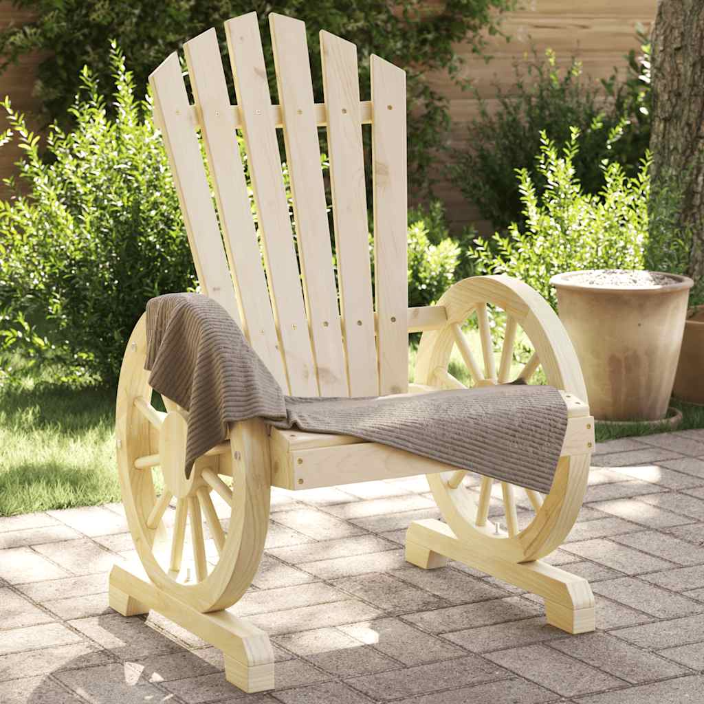 Garden Adirondack Chairs Solid Wood Fir Brown Chair 2