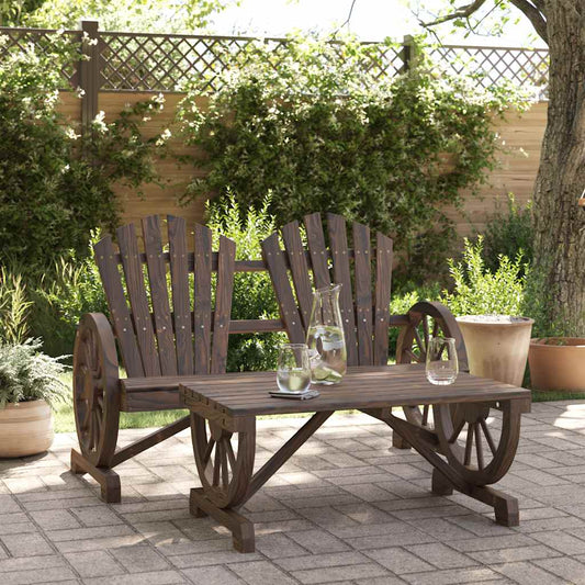 vidaXL 2 Piece Garden Lounge Set Solid Wood Fir 1