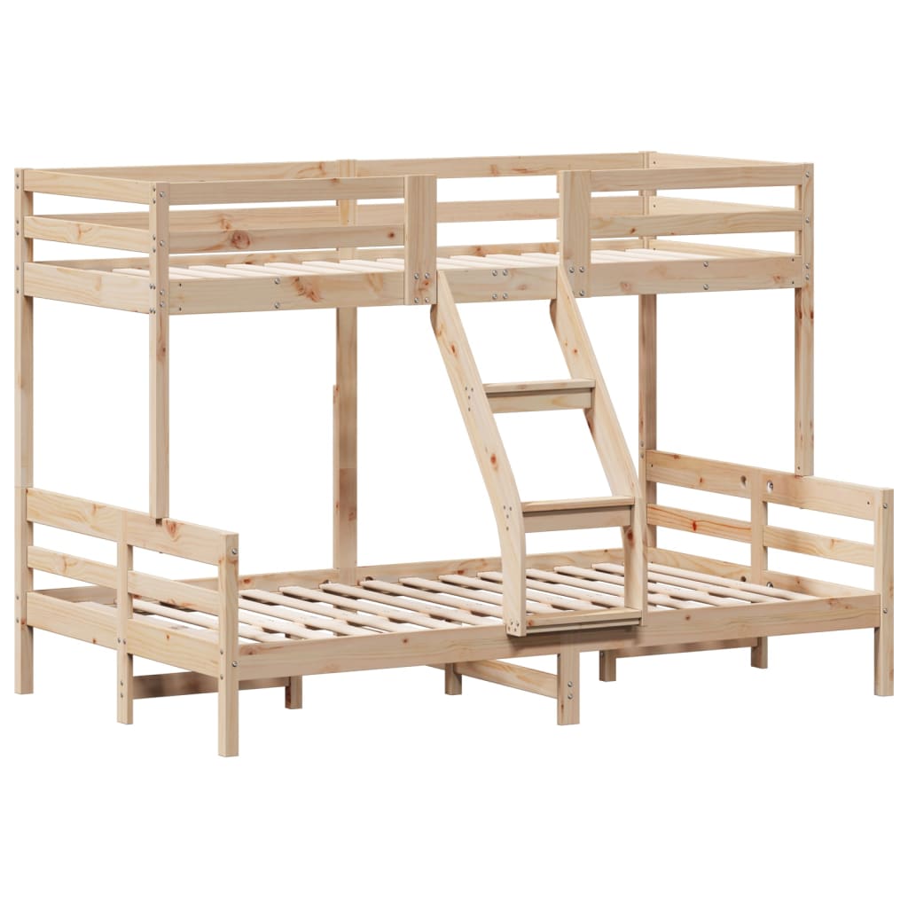 vidaXL Bunk Bed without Mattress 80x200/120x200 cm Solid Wood 3