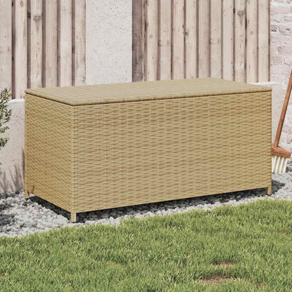 Garden Storage Box 283L Poly Rattan Mix Beige 100 x 50 x 50 cm