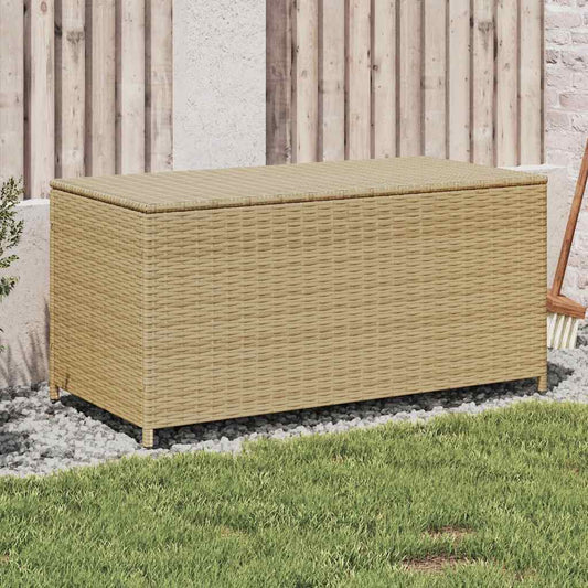 Garden Storage Box 283L Poly Rattan Mix Beige 100 x 50 x 50 cm