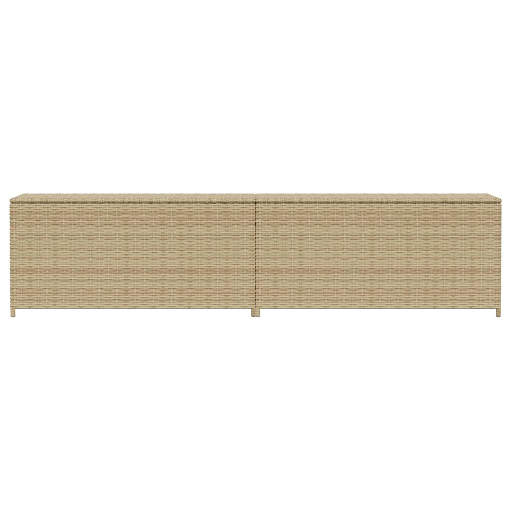 vidaXL Garden Storage Box Mix Beige 469L Poly Rattan 4