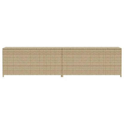 vidaXL Garden Storage Box Mix Beige 469L Poly Rattan 4