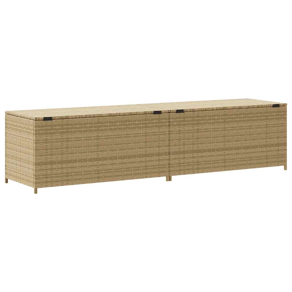 vidaXL Garden Storage Box Mix Beige 469L Poly Rattan 6