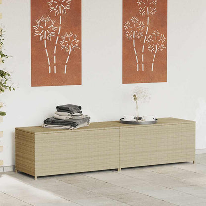 vidaXL Garden Storage Box Mix Beige 469L Poly Rattan 1