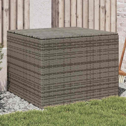 Garden Storage Box Poly Rattan Grey 80 x 75 x 59 cm