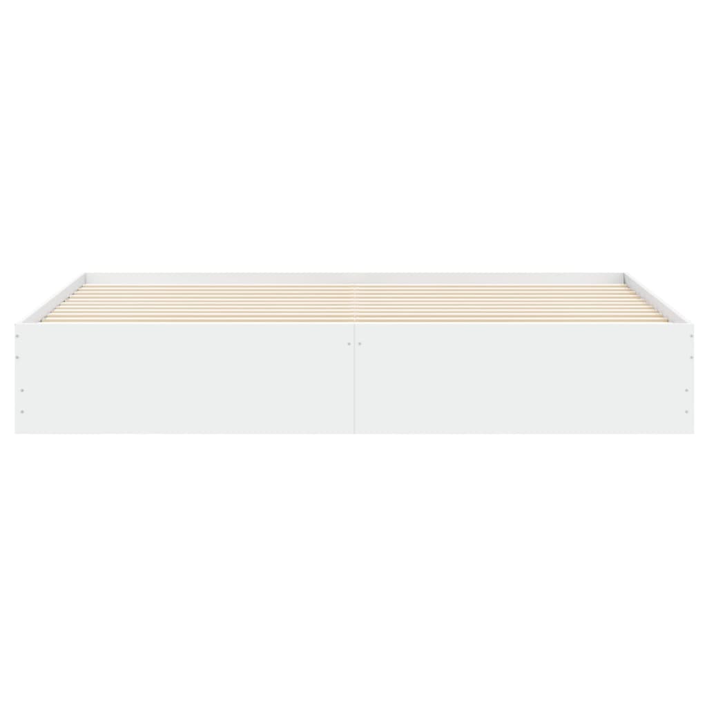 vidaXL Bed Frame with Drawers without Mattress White 200x200 cm 6