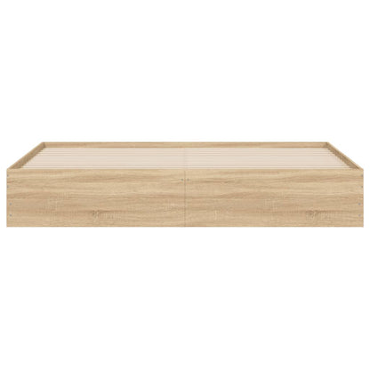 vidaXL Bed Frame with Drawers without Mattress Sonoma Oak 200x200 cm 6