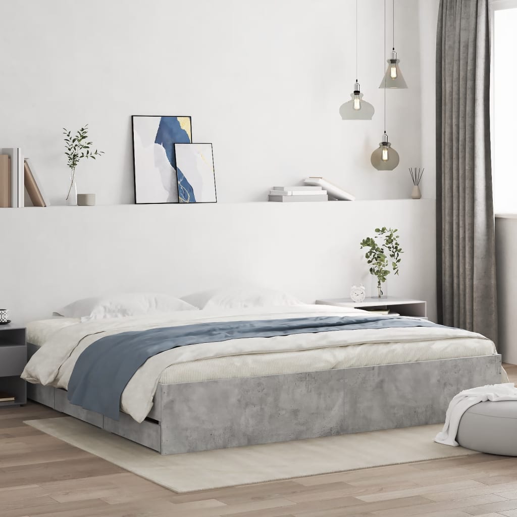 vidaXL Bed Frame with Drawers without Mattress 200x200 cm