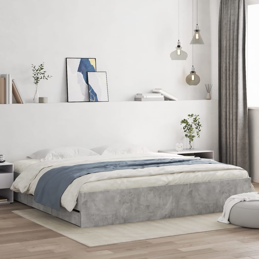 vidaXL Bed Frame with Drawers without Mattress 180x200 cm