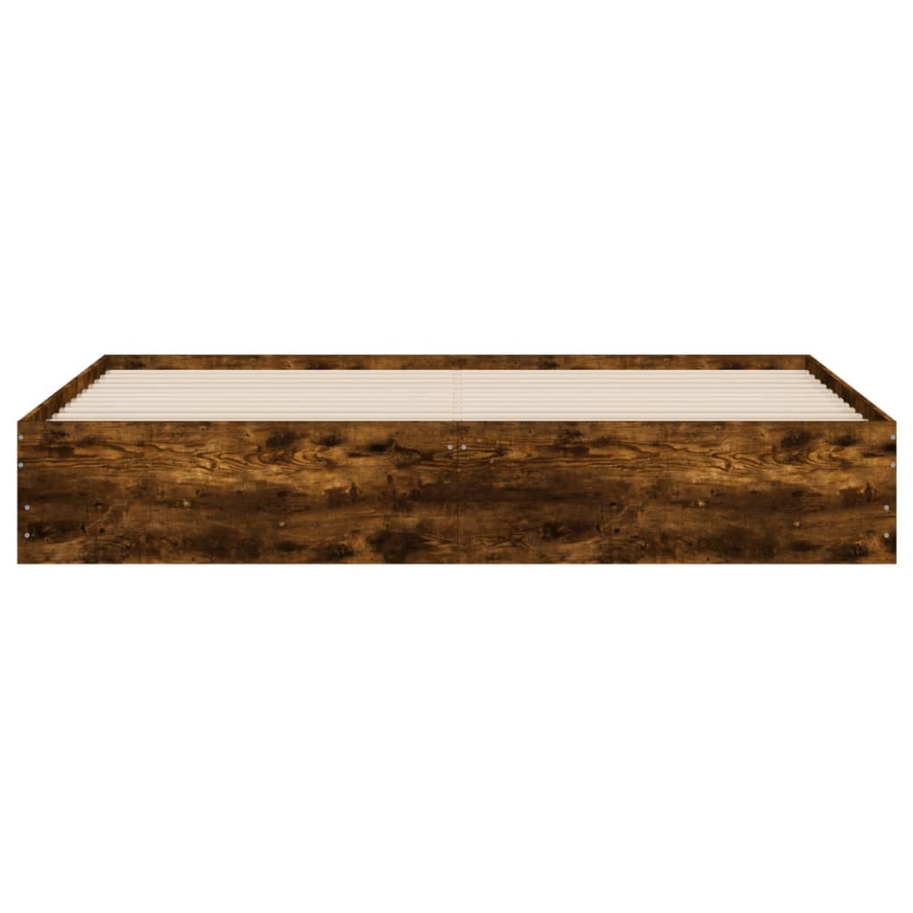 vidaXL Bed Frame with Drawers without Mattress Smoked Oak 160x200 cm 6