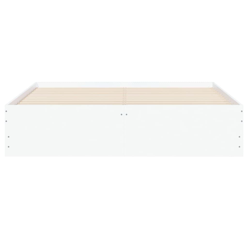 vidaXL Bed Frame with Drawers without Mattress White 150x200 cm King Size 6