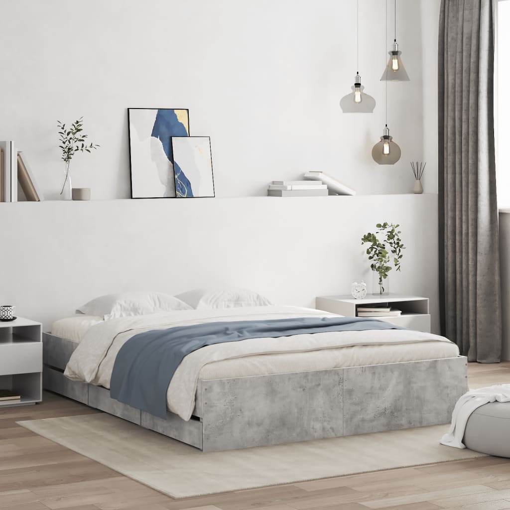 vidaXL Bed Frame with Drawers without Mattress 150x200 cm