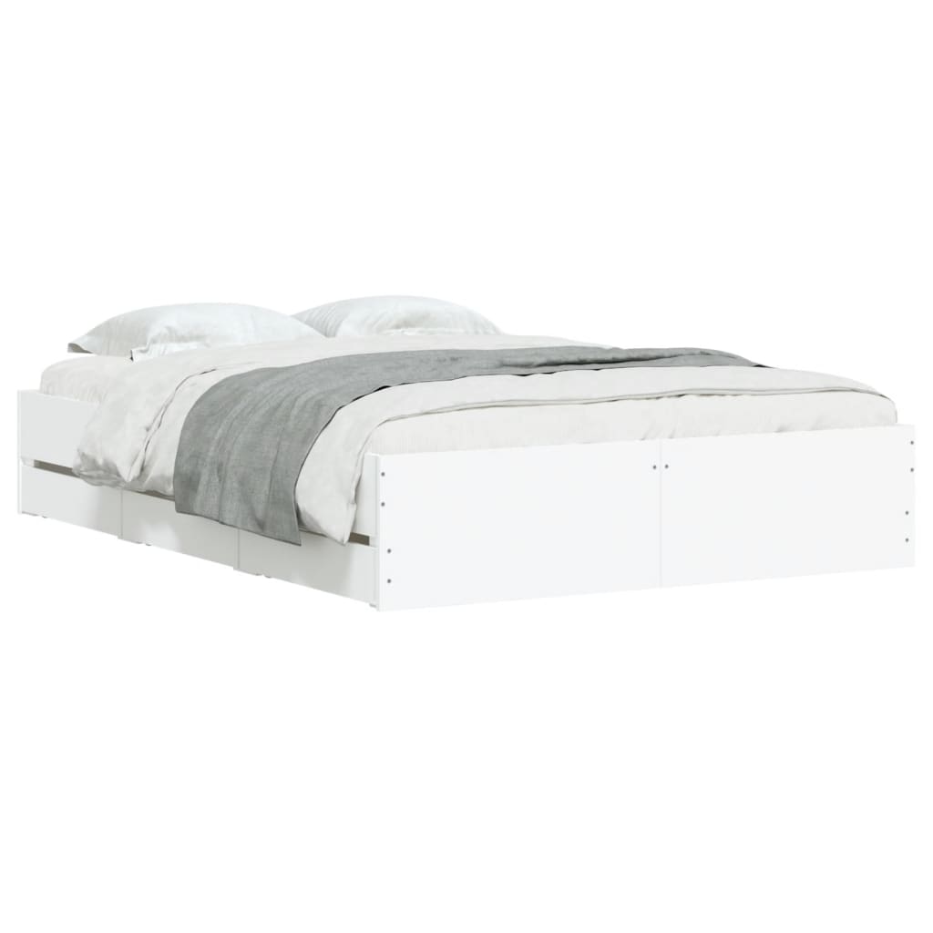 vidaXL Bed Frame with Drawers without Mattress White 120x200 cm 3