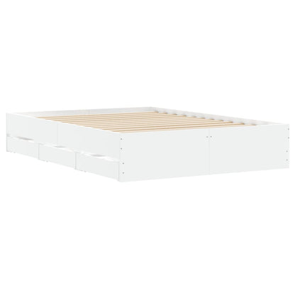 vidaXL Bed Frame with Drawers without Mattress White 120x200 cm 4