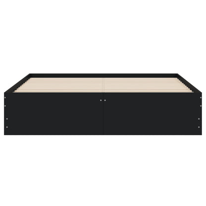 vidaXL Bed Frame with Drawers without Mattress Black 140x190 cm 6