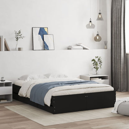 Bed Frame with Drawers without Mattress 120x190 cm Black