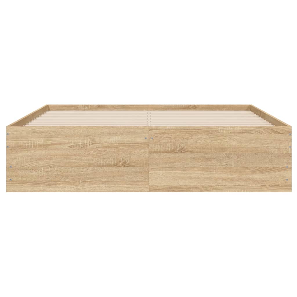 vidaXL Bed Frame with Drawers without Mattress Sonoma Oak 120x190 cm Small Double 6