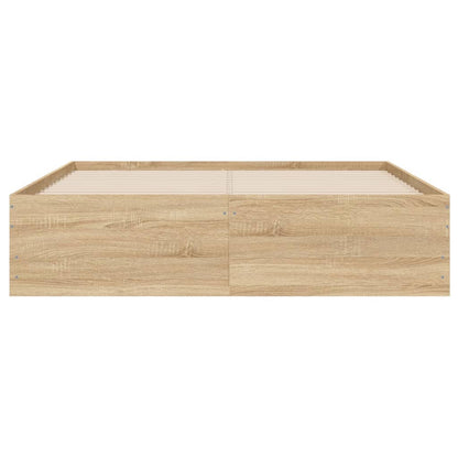 vidaXL Bed Frame with Drawers without Mattress Sonoma Oak 120x190 cm Small Double 6