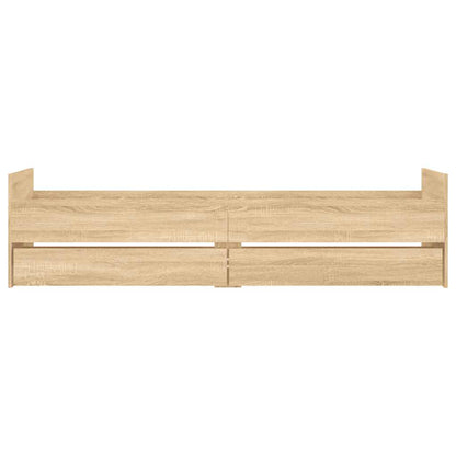 Bed Frame with Drawers without Mattress 100x200 cm Sonoma oak