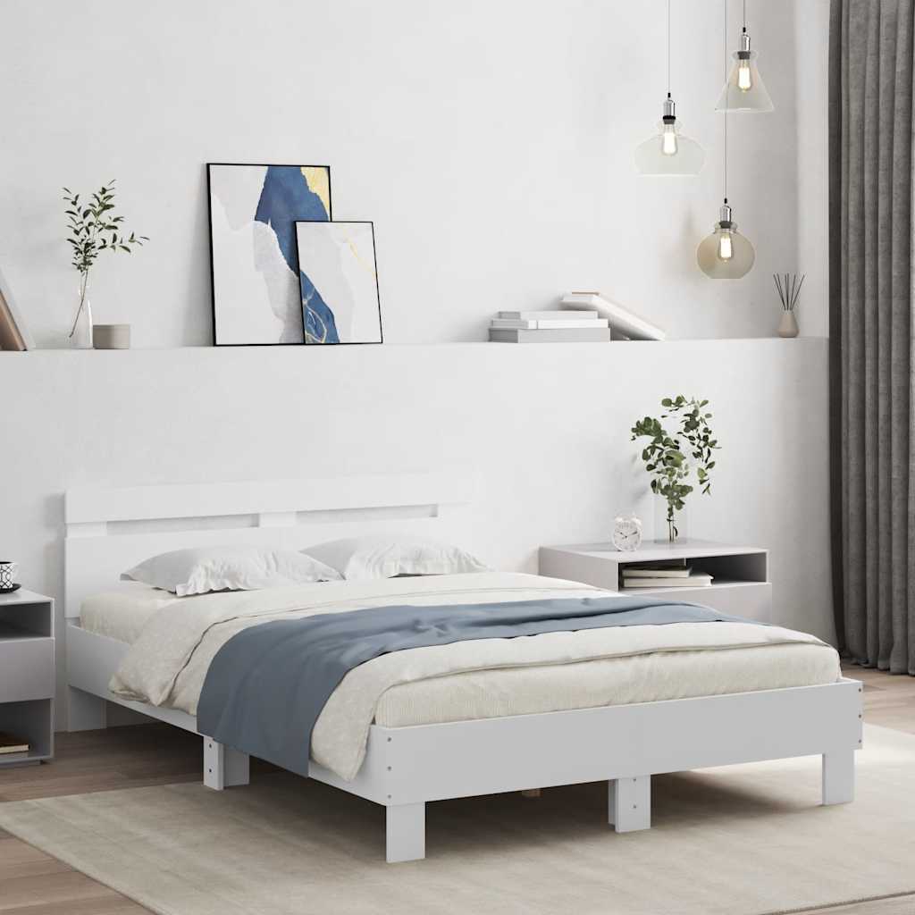 Bed Frame without Mattress 120x190 cm White