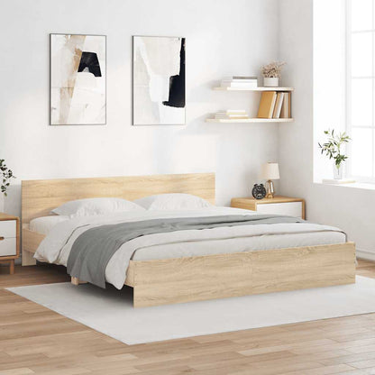 Bed Frame without Mattress Sonoma Oak 180 x 200 cm