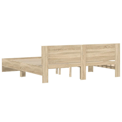 vidaXL Bed Frame without Mattress Sonoma Oak 160x200 cm 6