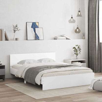 Bed Frame without Mattress White 140 x 190 cm