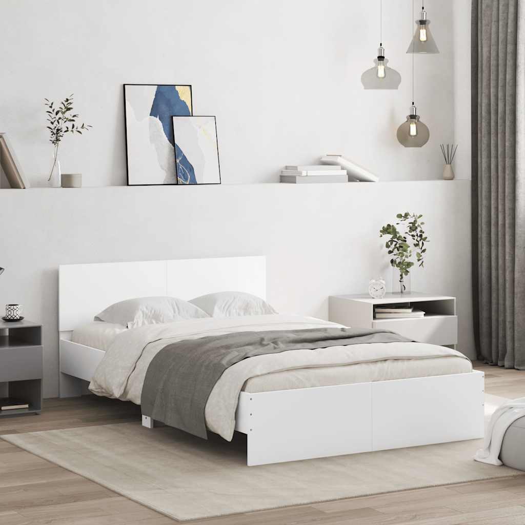 Bed Frame without Mattress White 135 x 190 cm