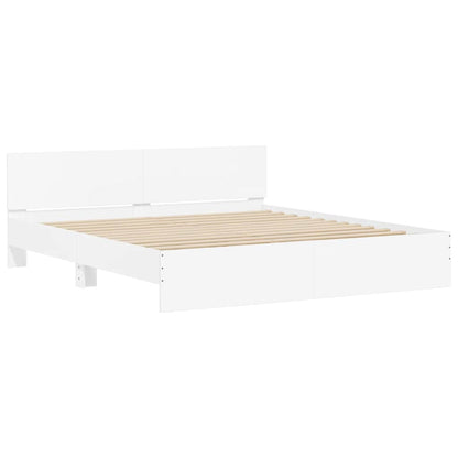 vidaXL Bed Frame with LED without Mattress White 200x200 cm 6