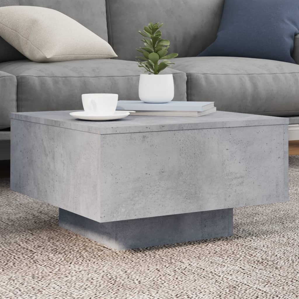 Coffee Table Engineered Wood Depth 55 cm Concrete grey 55 cm