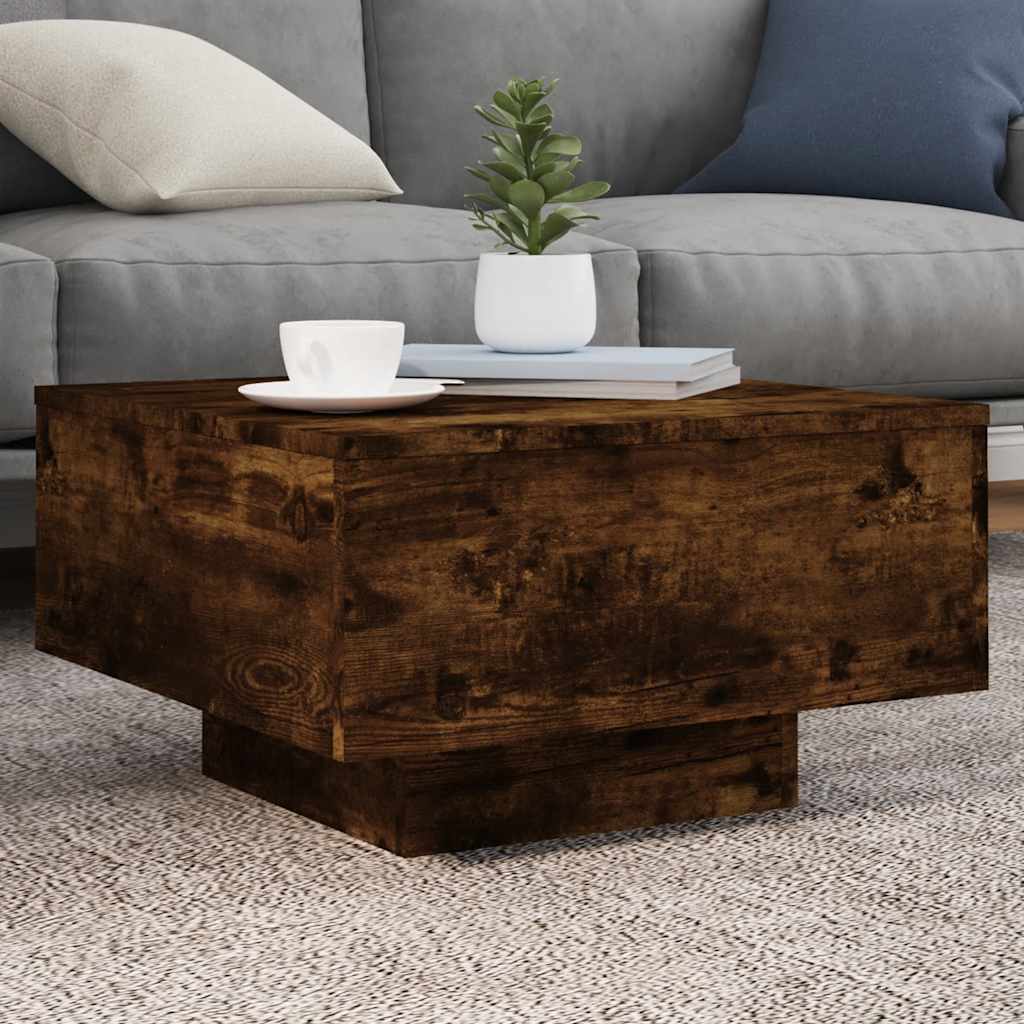 Coffee Table Engineered Wood Depth 55 cm Smoked oak 55 cm